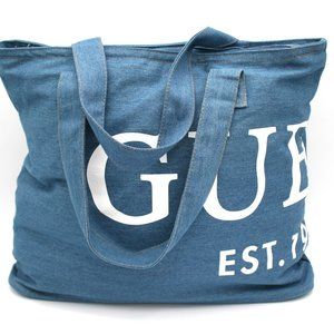BRAND NEW-Large Denim Guess Tote-Never Used!!